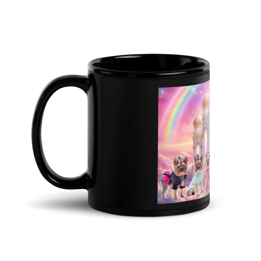 Yorkie Paradise Tribute Black Glossy Mug - Image 2
