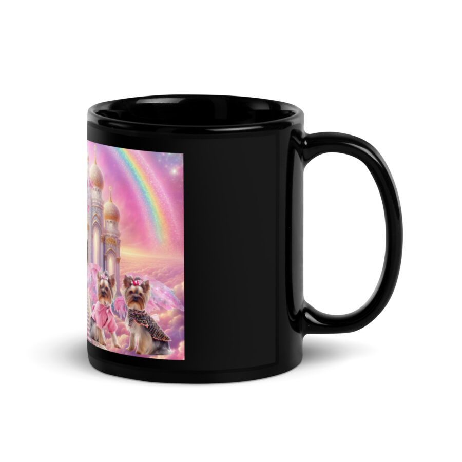 Yorkie Paradise Tribute Black Glossy Mug - Image 3