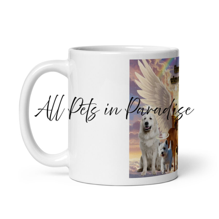 Heavens Dog Park " Heavens dog Park where every dog gets a halo" 15.oz Tribute White glossy mug - Image 3