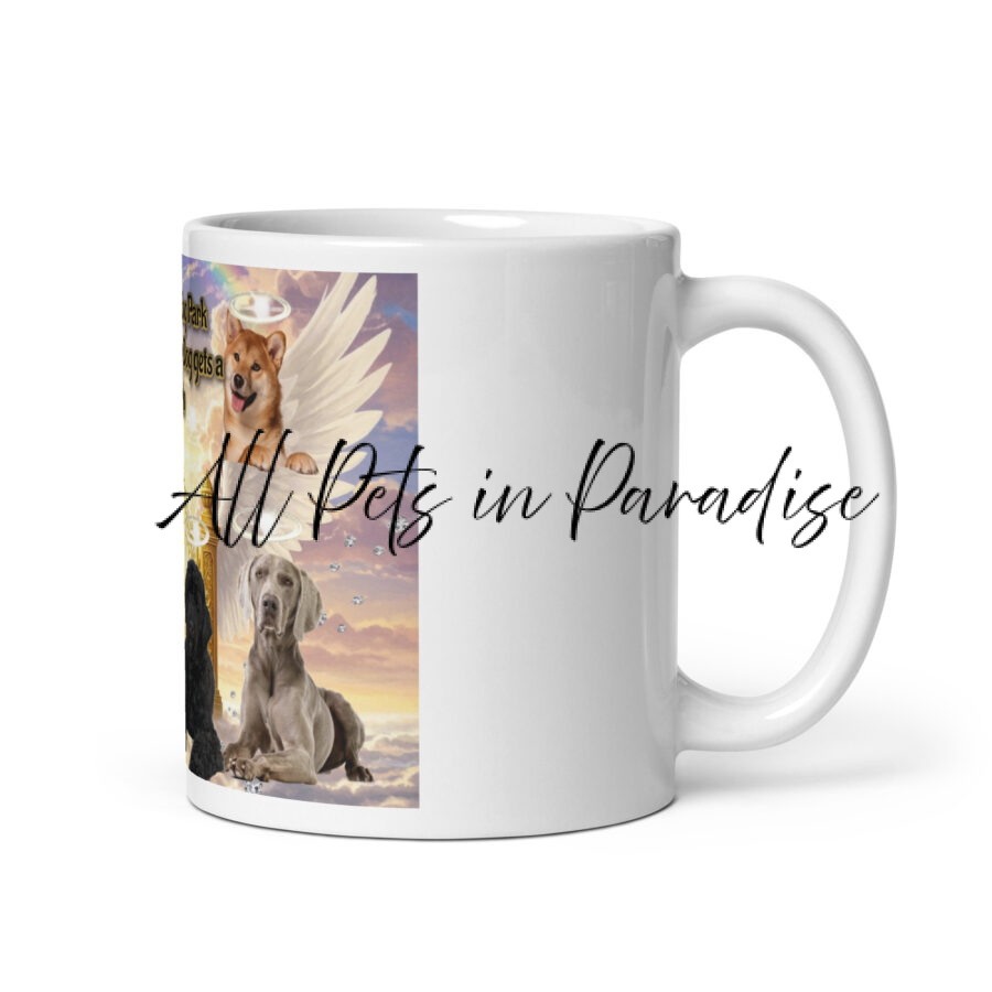 Heavens Dog Park " Heavens dog Park where every dog gets a halo" 15.oz Tribute White glossy mug - Image 2