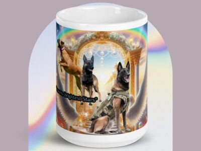 Belgian Malinios  Dog White 15 oz mug