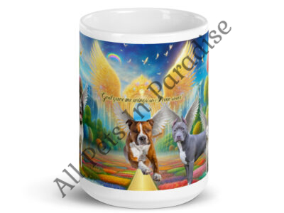 Bully Breed Wings to Soar Tribute White glossy mug