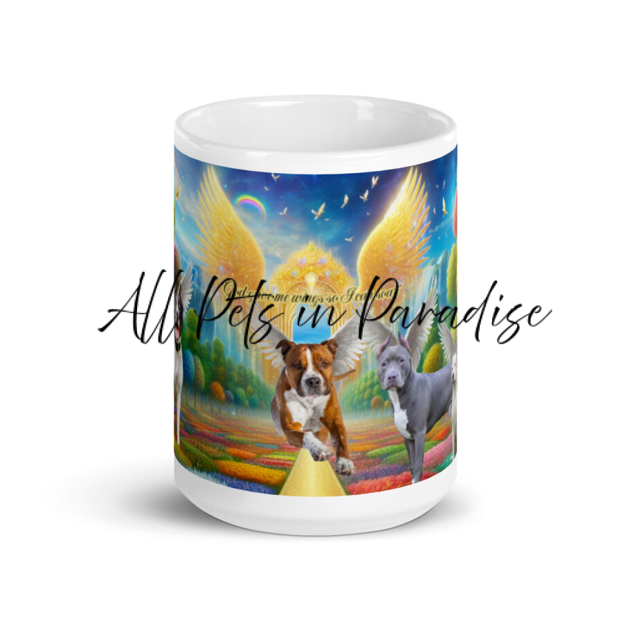 Bully Breed Wings to Soar Tribute White glossy mug