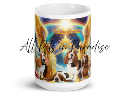 Hound Dogs Tribute White glossy mug