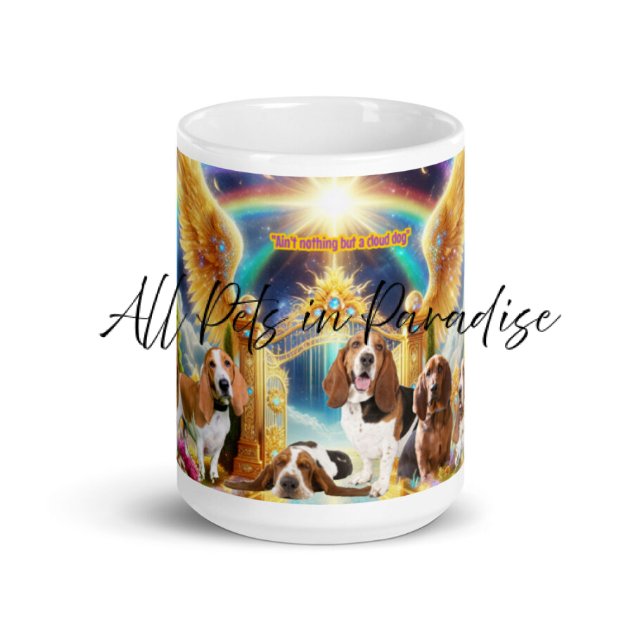 Hound Dogs Tribute White glossy mug
