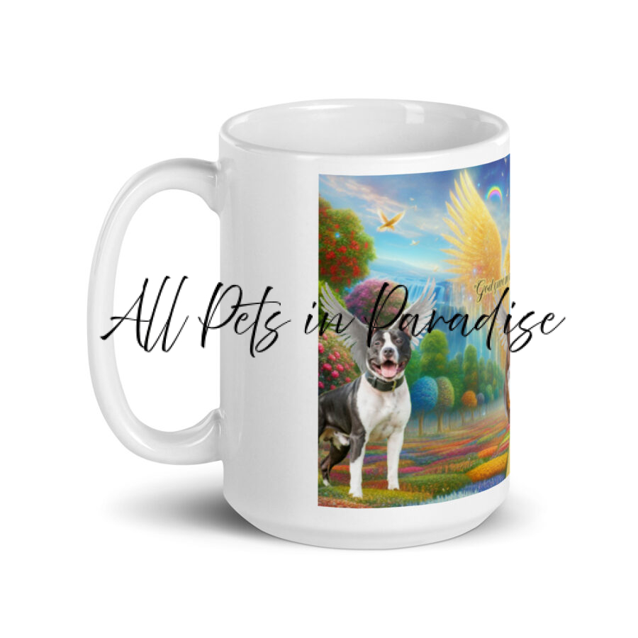 Bully Breed Wings to Soar Tribute White glossy mug - Image 3