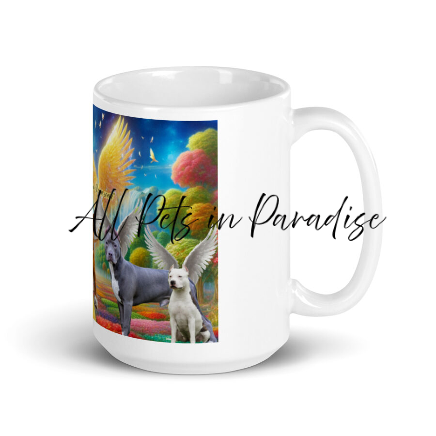 Bully Breed Wings to Soar Tribute White glossy mug - Image 2