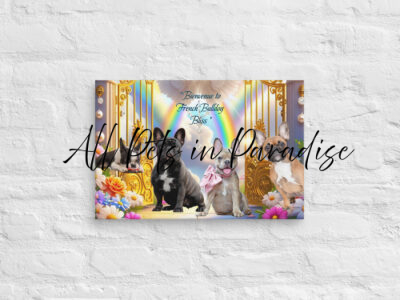 French Bulldogs in Heaven Canvas
