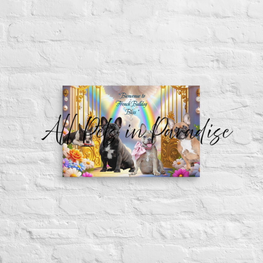 French Bulldogs in Heaven Canvas