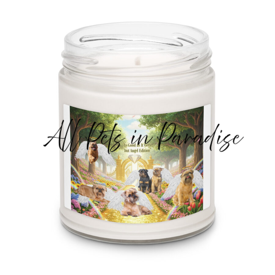 Brussels Griffon in Heaven- " As Good As it Gets, but Angel Edition" 9.oz   Scented soy candle - Image 3