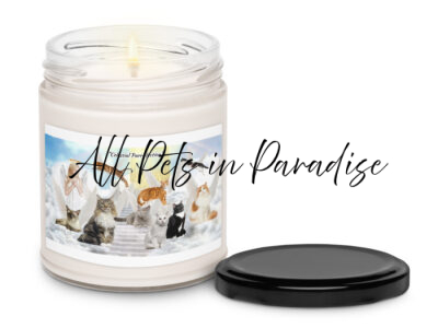 Cats in Heaven with an Angel" Celestial Purr-fection"   9.oz Scented soy candle