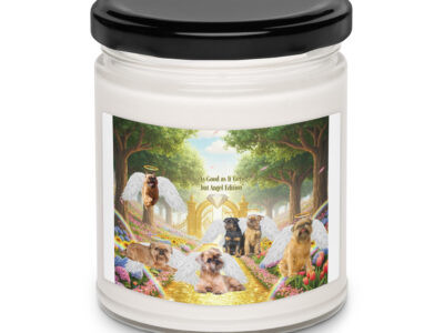 Brussels Griffon in Heaven- " As Good As it Gets, but Angel Edition" 9.oz   Scented soy candle