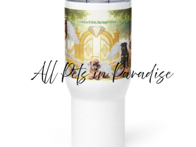 (Brussels Griffon in Heaven) - " As good as it Gets, but Angel Edition" 25.oz Travel mug with a handle