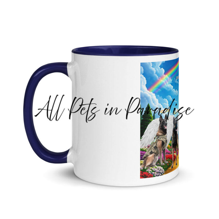 German Shepherds - (Working Dogs in Heaven) " We Earned These Halos" 15.oz  Mug with Color Inside - Image 3