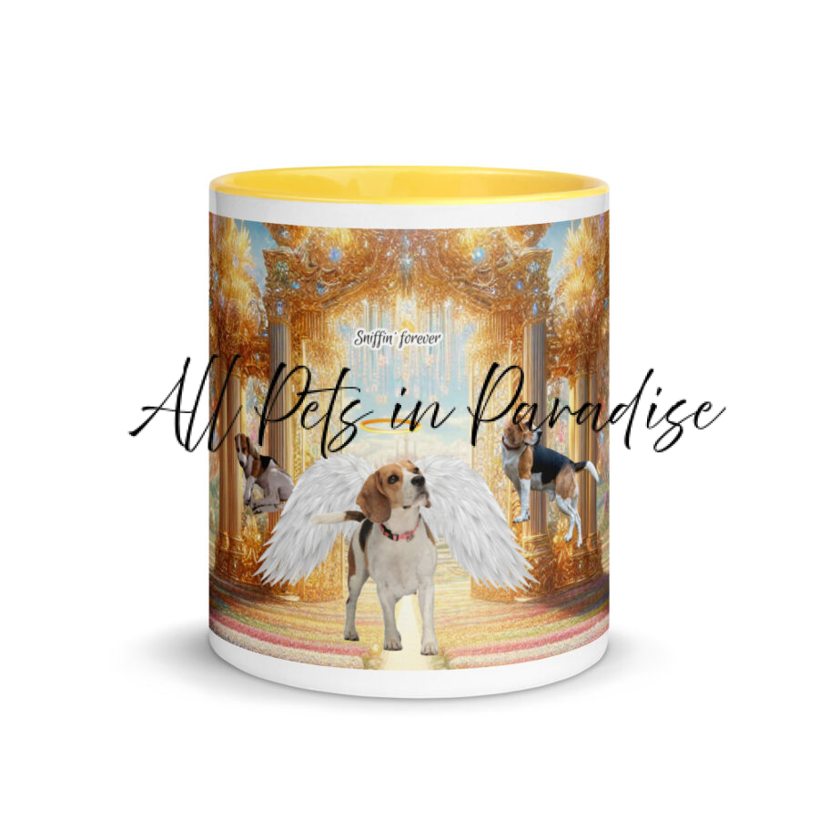 Beagles in Heaven " Sniffing Forever" 15.oz  Mug with Color Inside