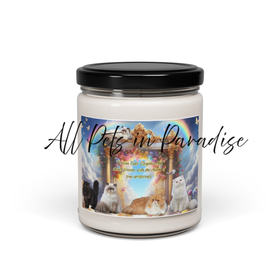 Persian Cats in Heaven- " Persian Cats- Elegance that shines forever , with the charm of a true aristocrats."  Scented soy candle - Image 2
