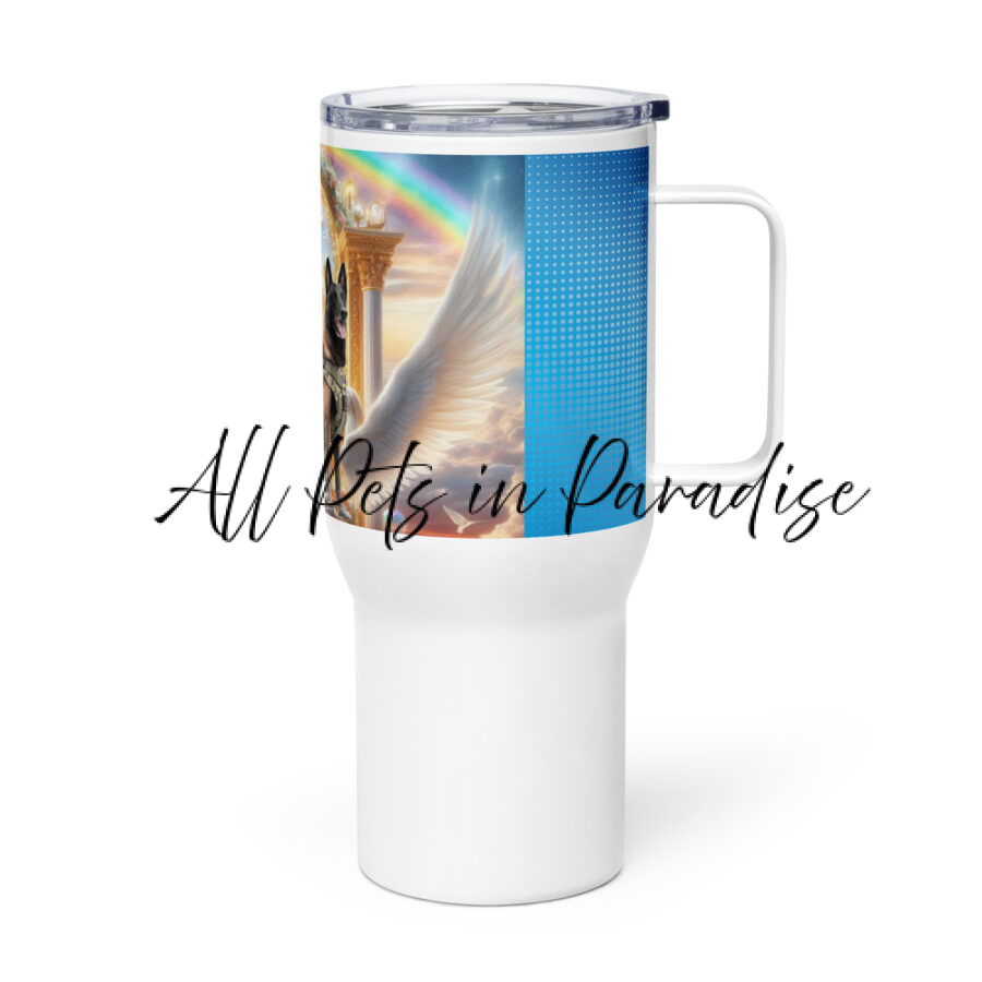 Belgian Malinois in Heaven " Heavens Brightest Starts" Travel mug with a handle 25oz - Image 3