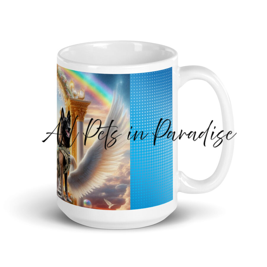 Belgian Malinois  in Heaven - " Heavens Brightest Stars "  15 oz  White glossy mug - Image 2