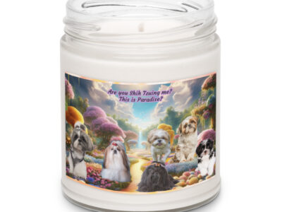 Shih Tzus in Heaven " Are you Shih Tzuing me? This is Paradise? 9.oz Scented soy candle