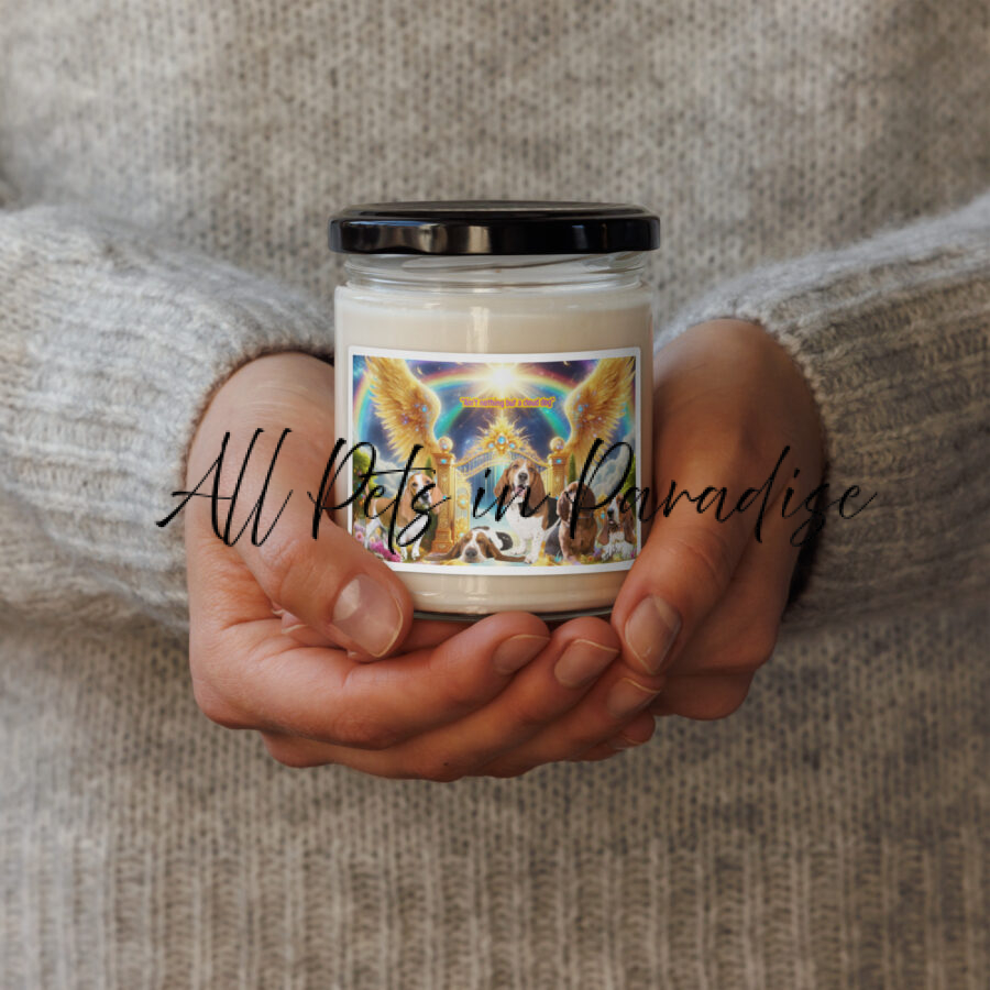 Hound Dogs in Heaven " Ain't Nothing But a Cloud Dog" 9.oz Scented soy candle - Image 2