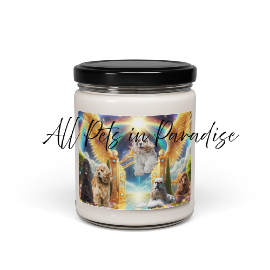 Cocker Spaniels in Heaven -9.ozScented soy candle - Image 2