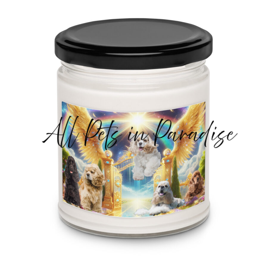 Cocker Spaniels in Heaven -9.ozScented soy candle - Image 3