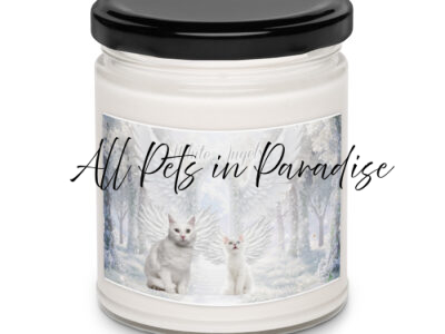 White Cats in Heaven " White Angels" 9.oz Scented soy candle