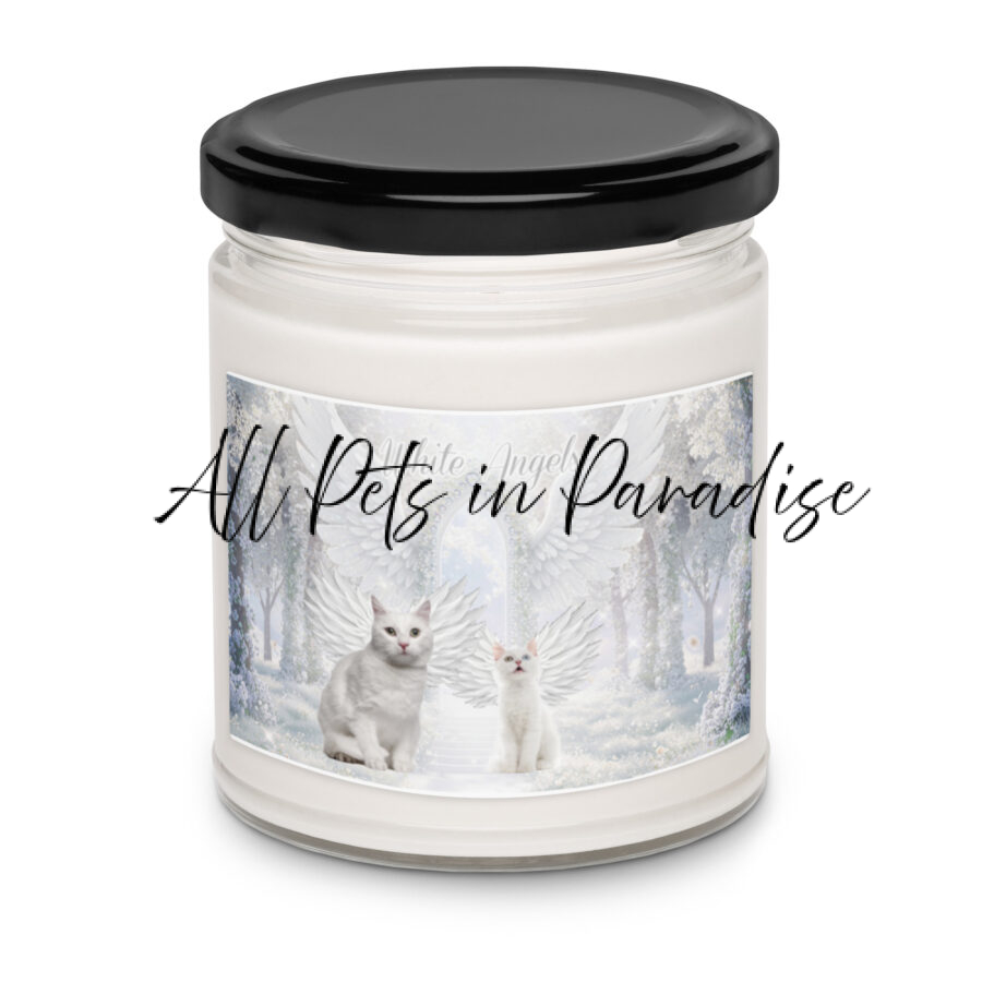 White Cats in Heaven " White Angels" 9.oz Scented soy candle