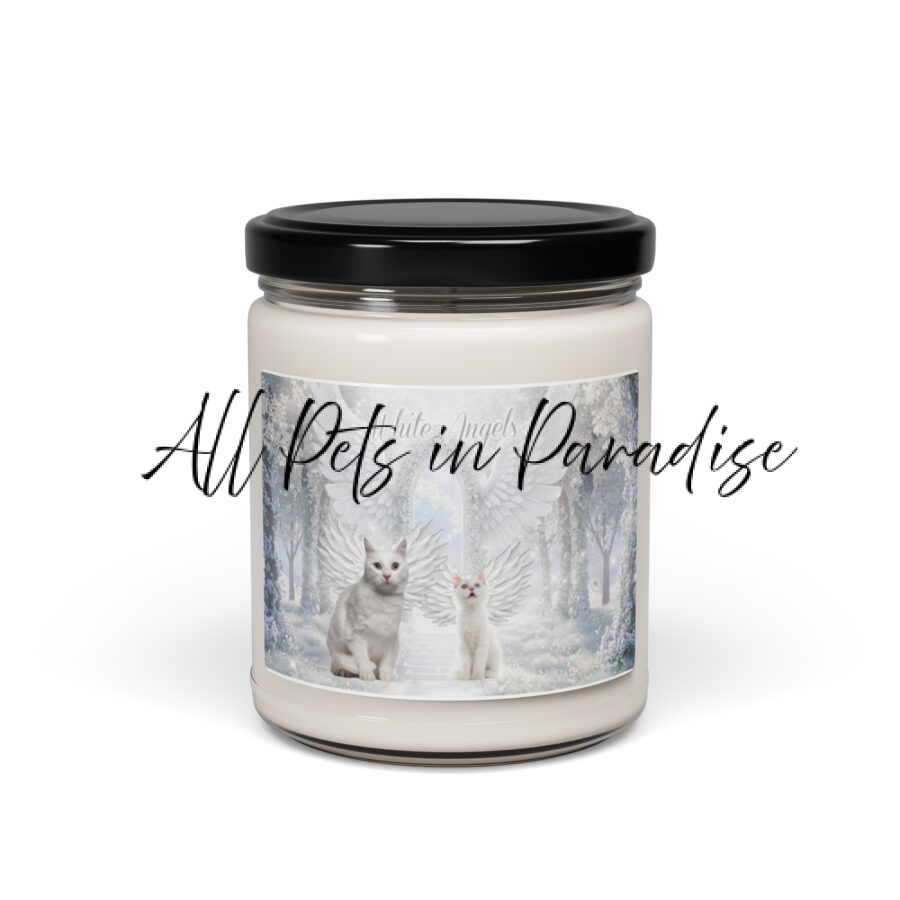 White Cats in Heaven " White Angels" 9.oz Scented soy candle - Image 2