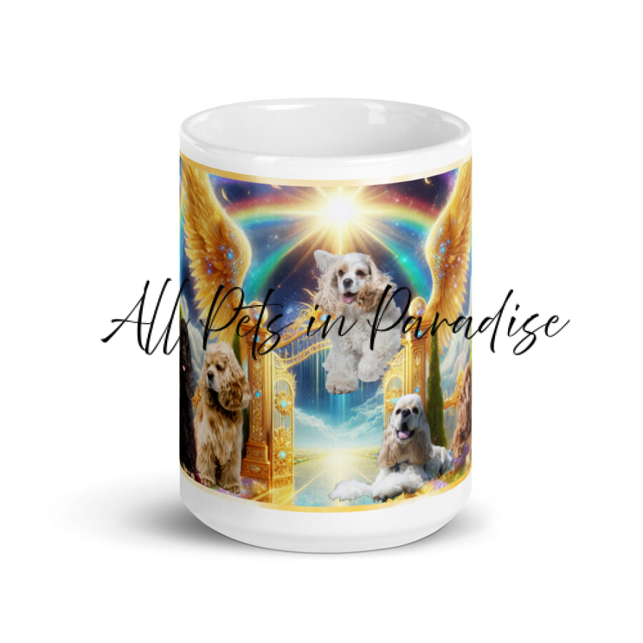 Cocker Spaniels in Heaven 15.0zWhite glossy mug