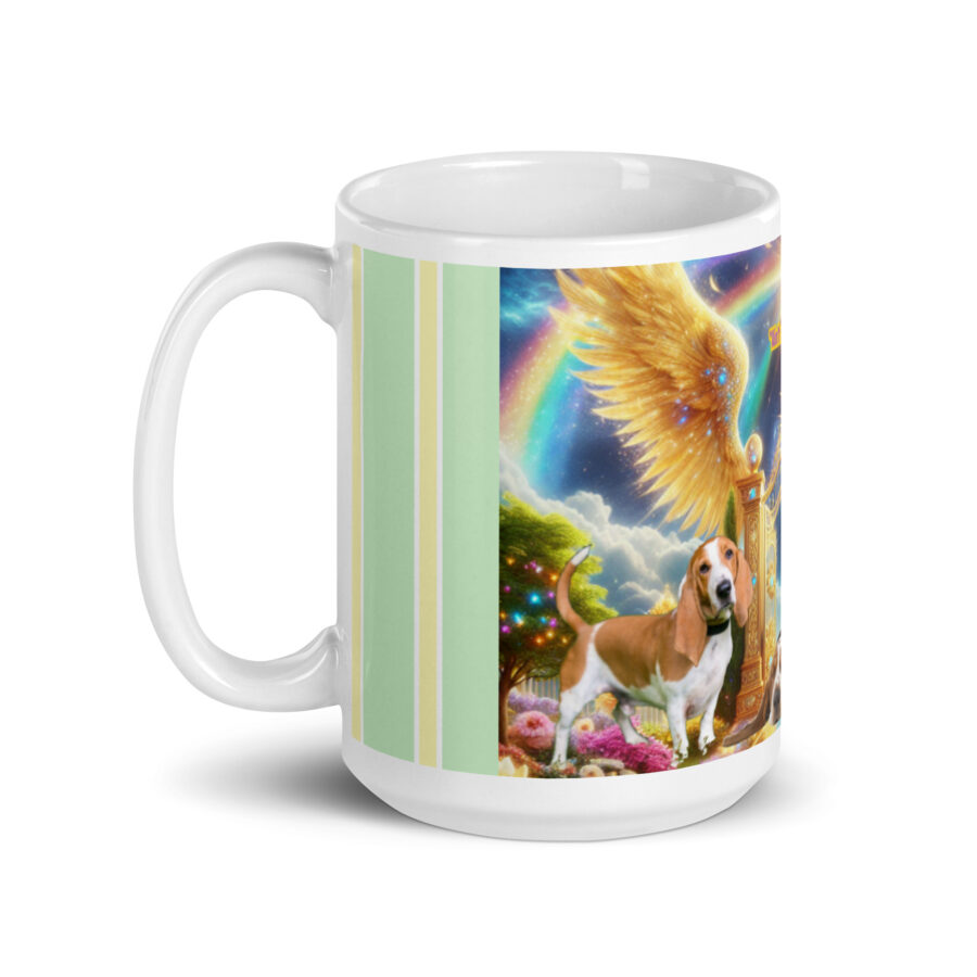 Hound Dogs in Heaven " Ain't Nothing Like a Cloud Dog" 15.oz White glossy mug - Image 3