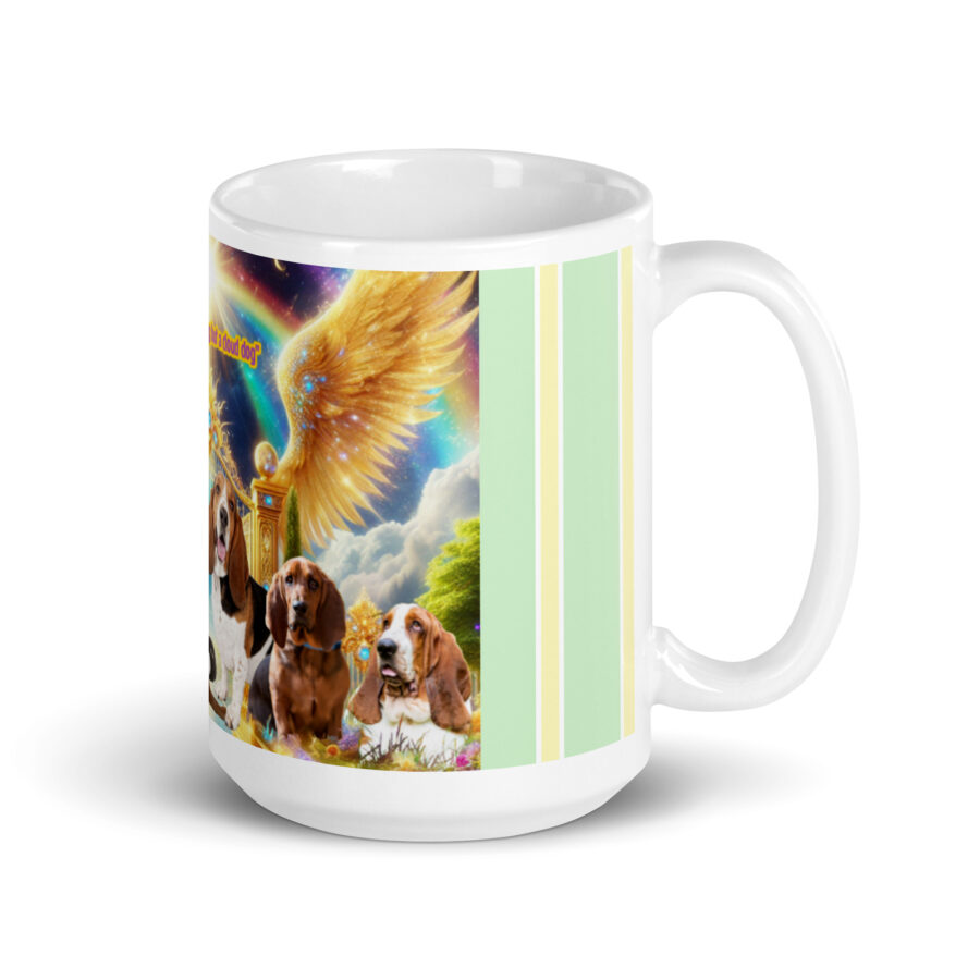 Hound Dogs in Heaven " Ain't Nothing Like a Cloud Dog" 15.oz White glossy mug - Image 2