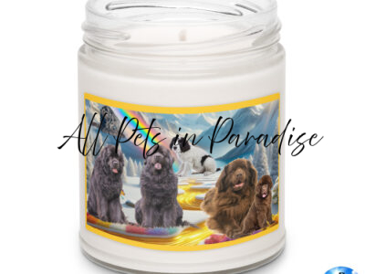 The Newfoundland Dogs in Heaven- 9.oz  Scented soy candle