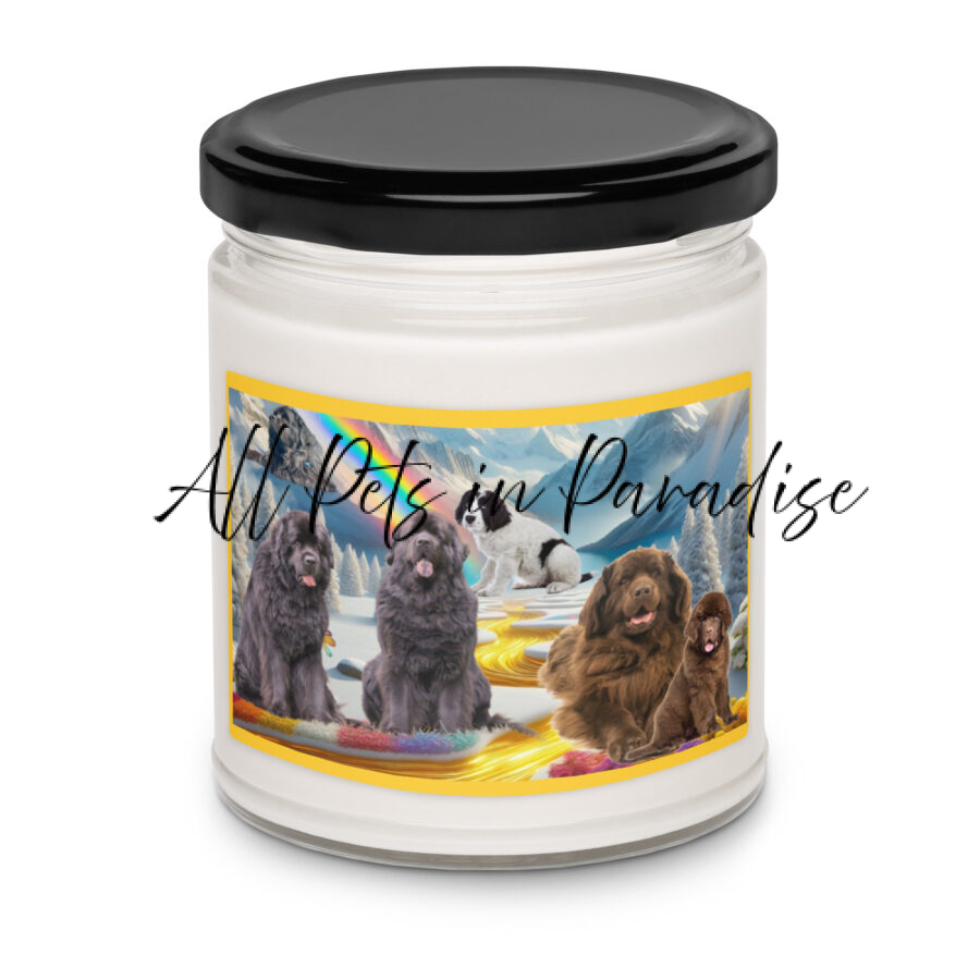 The Newfoundland Dogs in Heaven- 9.oz  Scented soy candle - Image 3
