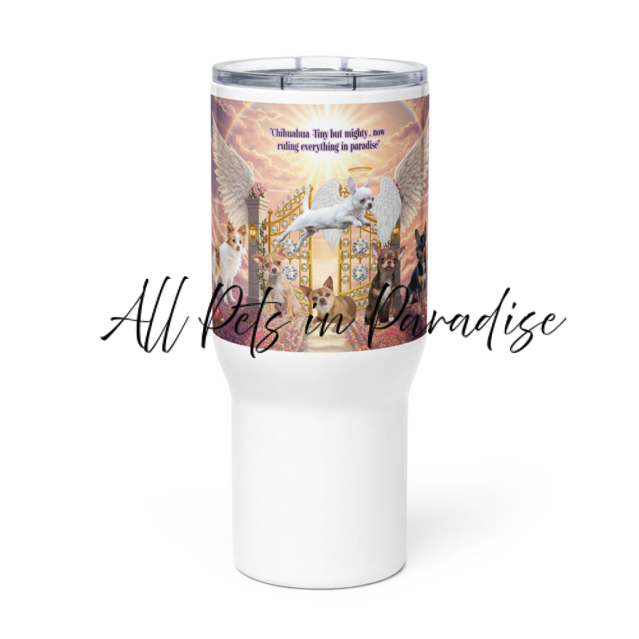 Travel mug with a handle