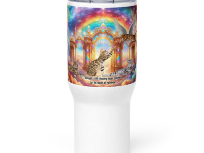 Bengals- still chasing laser pointers only in clouds of Travel mug with a handle