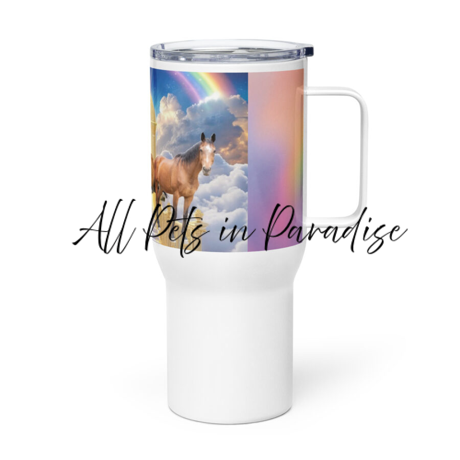 " Horses in Heaven" Travel mug with a handle - Image 3