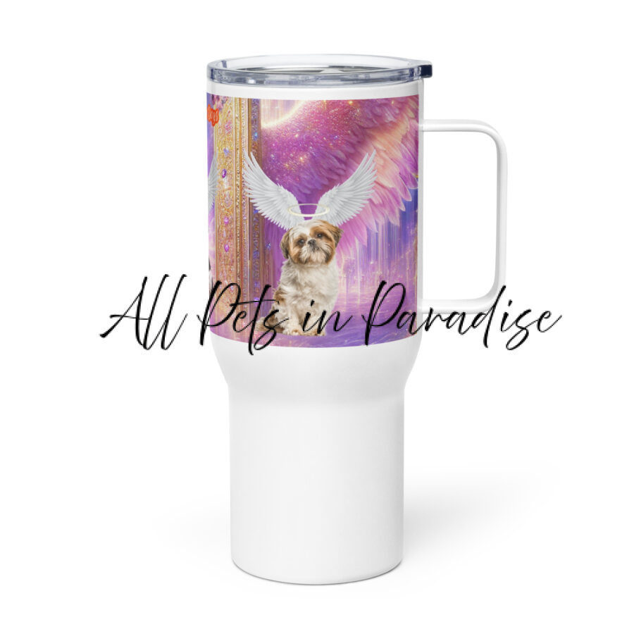 Shih Tzu Dogs in Heaven " Glorified Glam Dogs" Travel mug with a handle - Image 3