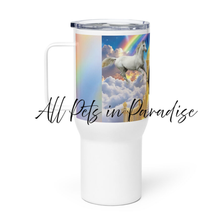 " Horses in Heaven" Travel mug with a handle - Image 2