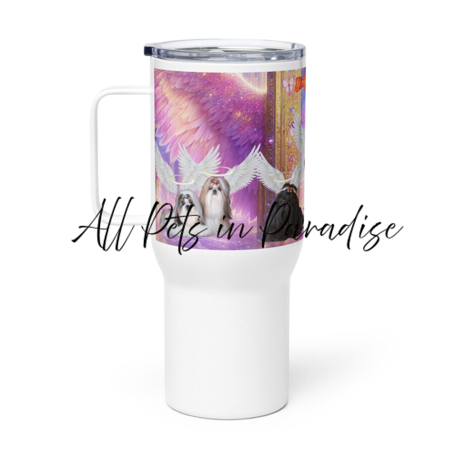Shih Tzu Dogs in Heaven " Glorified Glam Dogs" Travel mug with a handle - Image 2