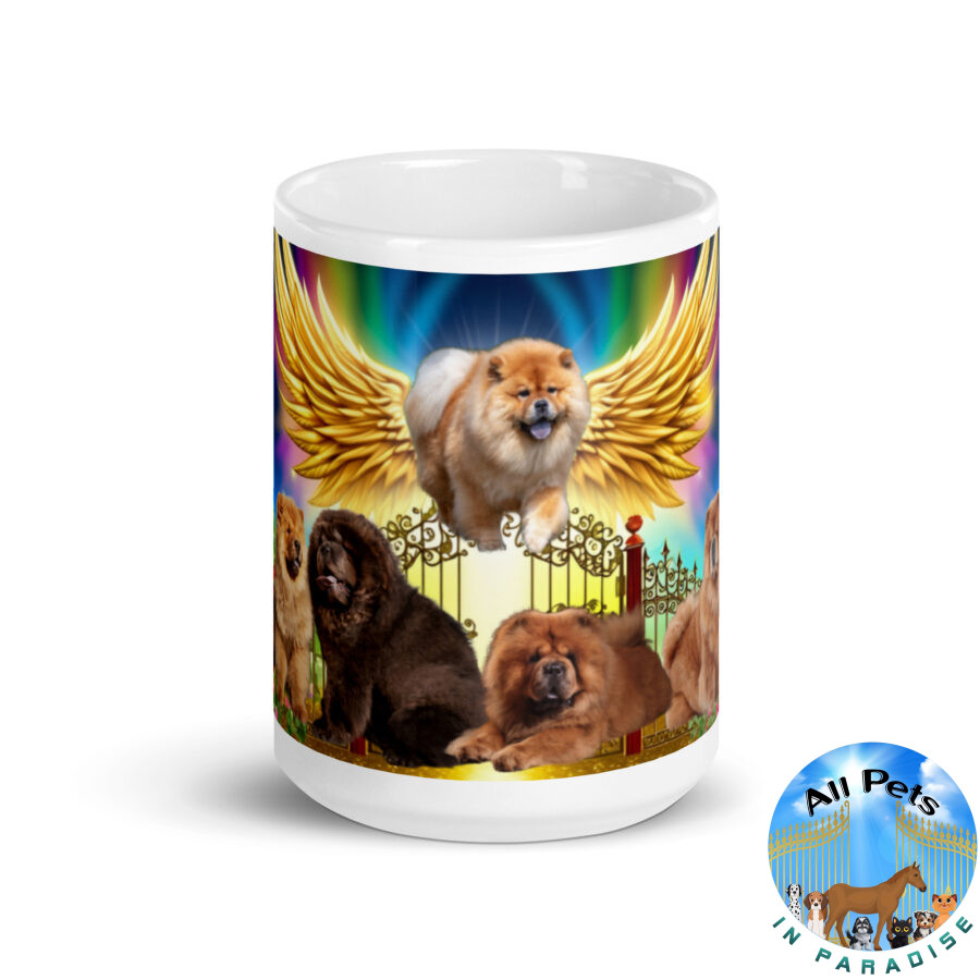 Chow Chow Dogs in Heaven " 15.oz White glossy mug