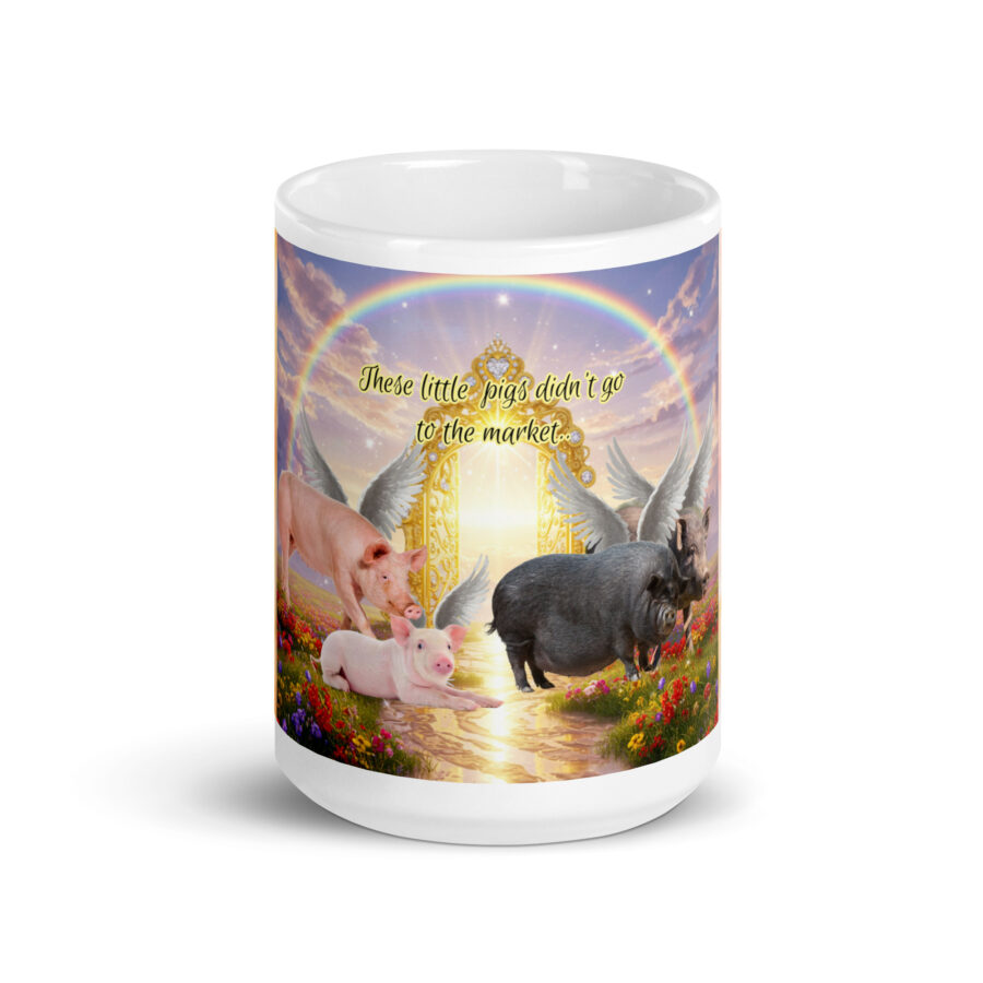 Pigs in Paradise " These little pigs didn't go to market" 15.oz White glossy mug