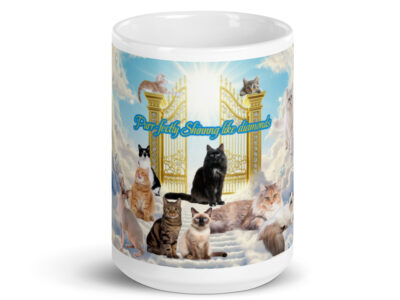 Diamonds in sky " Purr-fectly  shinning like Diamonds" White glossy mug