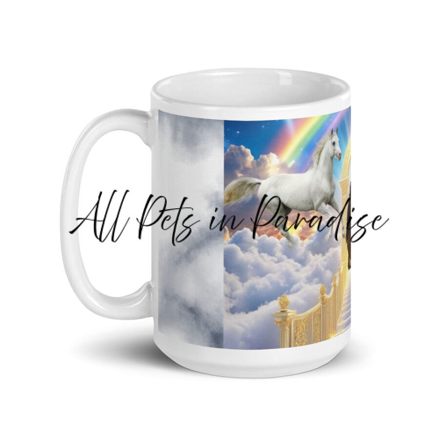 Horses in Heaven 15.oz White glossy mug - Image 3